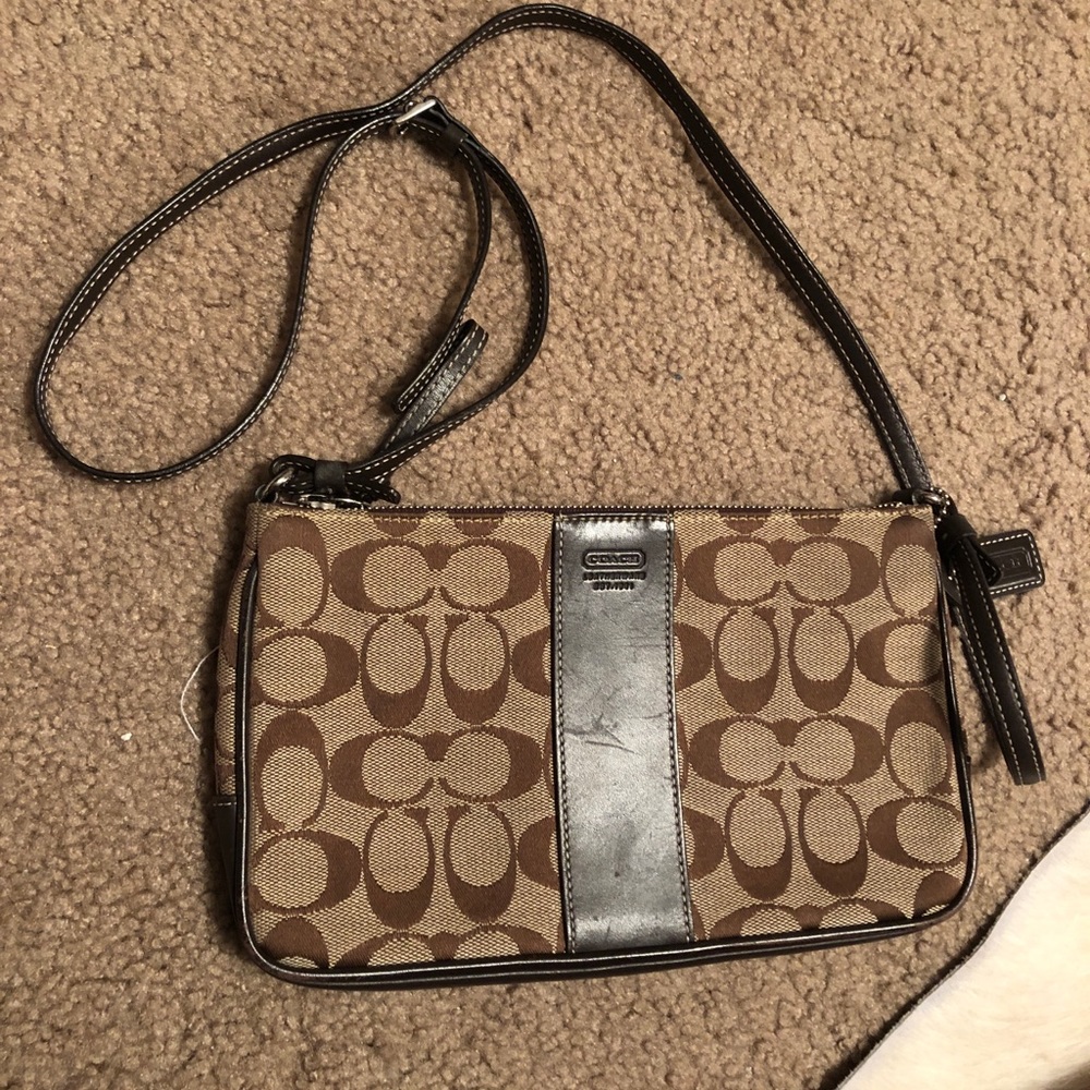 Real Coach bag, crossbody.